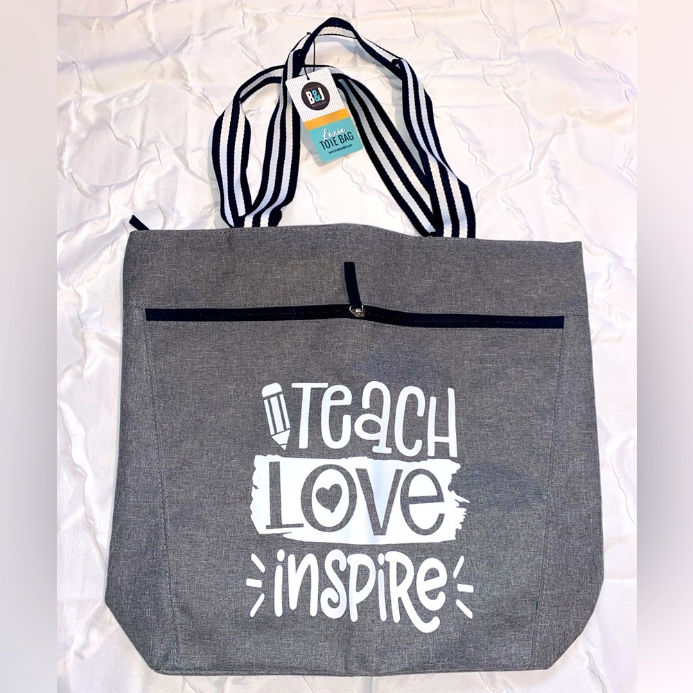 Amazon Teacher Gray Tote Shoulder Bag 16 inches Long Purse